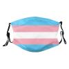 Transgender Pride Flag LGBTQ Mask Protect Respiratory System Breathe with Peace of Mind Black view 1