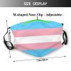 Transgender Pride Flag LGBTQ Mask Protect Respiratory System Breathe with Peace of Mind Black view 2