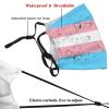 Transgender Pride Flag LGBTQ Mask Protect Respiratory System Breathe with Peace of Mind Black view 3