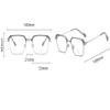 VENOAL Half Frame Metal Reading Glasses for Men&Women, Anti Eye Strain Square Reading Glasses, Anti UV Readers (Color : Tea-1, Size : +0.00) view 2