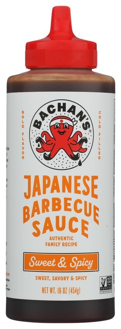 Bachan's Hot & Spicy Japanese Barbecue Sauce, Non GMO, 16 Ounces (Pack Of 6)