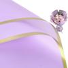 20 Sheets Pure color gold edge Flower Wrapping Paper,Waterproof Valentine's Day Bouquet Wrapping Paper 23x23Inch Used for DIY Crafts, Gift Packaging, Flower Shop Bouquet Packaging (Purple) view 1