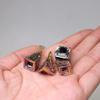 FIDEMM Natural Crystal Rough Natural Green Metal Stone Bismuth Ore Rough Pyramid Beautiful Gift Rainbow Bismuth Specimen Crystal 1Pcs Healing Mineral (Color : 1pcs, Size : 20-29g) view 4