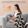VENTIMI Electric Blanket Heated Throw, 50" x 60" Heated Blanket with 5 Heat Levels & 3 Hours Auto Off, Fast Heating Blanket with ETL & FCC Certification, Coffee view 3
