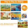 5 Packs 16 Piece Large Jigsaw Puzzles for Elderly Dementia Alzheimer's Products Activities, Alzheimer's Puzzles Cognitive Games for Adults Elderly Seniors with 5 Storage Bags view 2