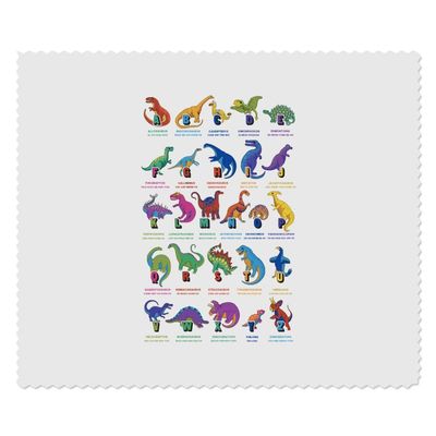Azeeda 2 x 'Dinosaur Alphabet' Microfibre Lens/Glasses Cleaning Cloths (LC00020780)