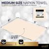 100 Pack Ivory Beverage Napkins, Big Party Pack, 2 Ply, Ideal for Wedding, Party, Birthday, Dinner, Lunch, Cocktails. (5 x 5) by Amcrate view 3