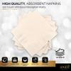 100 Pack Ivory Beverage Napkins, Big Party Pack, 2 Ply, Ideal for Wedding, Party, Birthday, Dinner, Lunch, Cocktails. (5 x 5) by Amcrate view 4