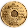 1 Month AA Medallion Traditional Style Raised Center 30 Day Sobriety Chip view 2