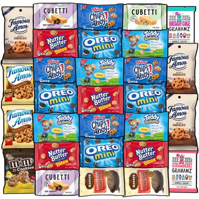 CRAVEBOX Cookies Variety Pack - Valentines Snack Box Care Package - Specialty Chocolate Chip Cookies - Bundle Gift Assortment - Kids Adults Boyfriend Girlfriend Men Women Boys Girls Students Final Exams