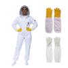 American Bee Cotton Beekeeping Suit, Full Body Beekeepers Protective Gear with Fencing Veil Hood, Elastic Cuffs & Breathable Fabric, With Two Pairs of Gloves (2XL) view 1