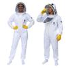 American Bee Cotton Beekeeping Suit, Full Body Beekeepers Protective Gear with Fencing Veil Hood, Elastic Cuffs & Breathable Fabric, With Two Pairs of Gloves (2XL) view 2