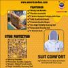 American Bee Cotton Beekeeping Suit, Full Body Beekeepers Protective Gear with Fencing Veil Hood, Elastic Cuffs & Breathable Fabric, With Two Pairs of Gloves (2XL) view 4
