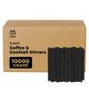 Comfy Package [Case of 10,000] 7.75"High Black Straws, Disposable Plastic Drinking Straws - Black view 1