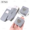 AUEAR, 50 Pack of Kraft Gift Boxes with Clear Plastic Heart Window 2x2x2 inch Grey Treat for Cake Candy Cookies Dessert view 2