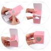 AUEAR, 50 Pack of Kraft Gift Boxes with Clear Plastic Heart Window 2x2x2 inch Pink Treat for Cake Candy Cookies Dessert view 3
