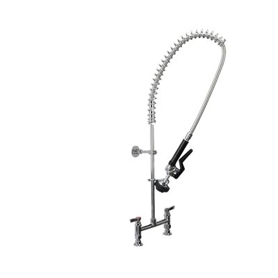 TOP-LINE 8" OC Elevated Deck Mount Pre-Rinse Assembly with PowerPulse 1.05 gpm Spray, Retail Packaging