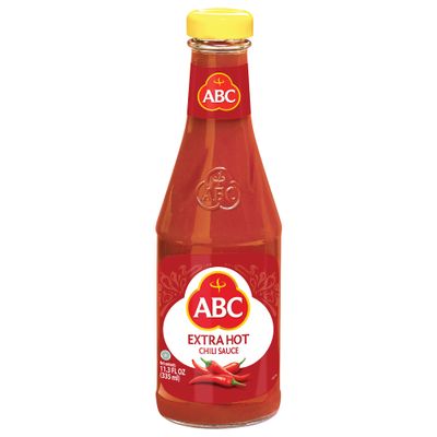 ABC Extra Hot Chili Sauce, 11.3 Oz, Spicy Sriracha Style Sambal, No MSG, Umami Flavor, Indonesian BBQ Dip Made with Chili & Garlic