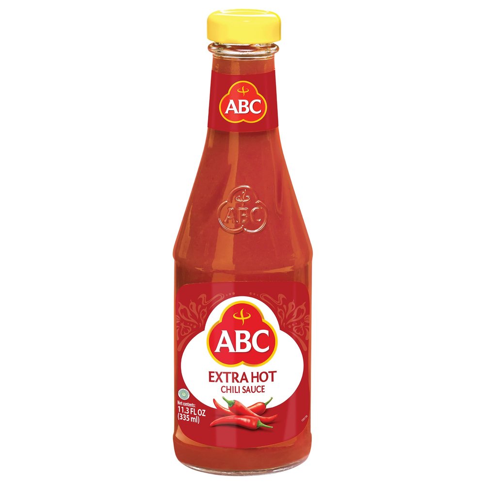 ABC Extra Hot Chili Sauce, 11.3 Oz, Spicy Sriracha Style Sambal, No MSG, Umami Flavor, Indonesian BBQ Dip Made with Chili & Garlic