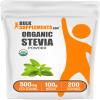 BulkSupplements.com Organic Stevia Powder - Pure Sweetener, Sourced from Stevia Leaves, Herbal Supplement - Vegan & Gluten Free, 500mg per Serving, 100g (3.5 oz) (Pack of 1) view 1