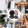 175PCS Black and Rose Gold Party Supplies,Rose Gold Dot on Black Paper Plates Napkins and Cups,Plastic Silverware Disposable Dinnerware Sets Serve 25 for Graduation Wedding Birthday Party Decorations view 4