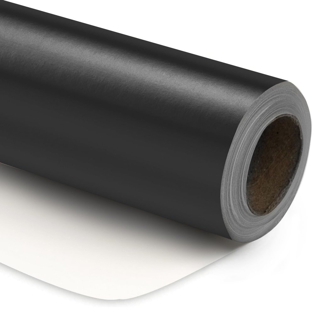 RUSPEPA Black Wrapping Paper - Solid Color Matte Metallic Jumbo Paper Roll Perfect for Wedding, Birthdays, Christmas, Baby Shower, Graduation Congrats, Father's Day Gifts - 30 Inches x 100 Feet