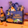 Loveinside Halloween Medium Recycled Gifts Bags with Handles, Reusable Halloween Party Gift Bag, Shopping Bag - 13" x 5" x 10", 1 Pcs, Crow Design view 3