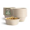 24 Oz Disposable Bowls, [100 Pack] Paper Bowls Disposable - Heavy Duty and Eco-friendly Sugarcane and Bamboo Bagasse Biodegradable Bowls for Cereal, Rice, French Fries - Convenient and Compostable view 1