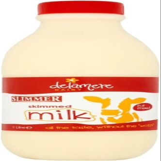 Delamere Dairy Skimmed Sterilized Milk 1L in Premier Life Store Box