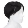TITA-DONG Short Black Men's Wigs, Synthetic Full Wig Replacement Wig, Finely Cut, Fluffy, Realistic, Breathable mesh, Solid Synthetic Hair for Handsome Male Everyday Costumes view 1
