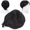 TITA-DONG Short Black Men's Wigs, Synthetic Full Wig Replacement Wig, Finely Cut, Fluffy, Realistic, Breathable mesh, Solid Synthetic Hair for Handsome Male Everyday Costumes view 3