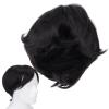 TITA-DONG Short Black Men's Wigs, Synthetic Full Wig Replacement Wig, Finely Cut, Fluffy, Realistic, Breathable mesh, Solid Synthetic Hair for Handsome Male Everyday Costumes view 4