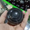 AtkitS Natural Black Obsidian Rainbow Cat Eye Sphere Crystal Ball view 4