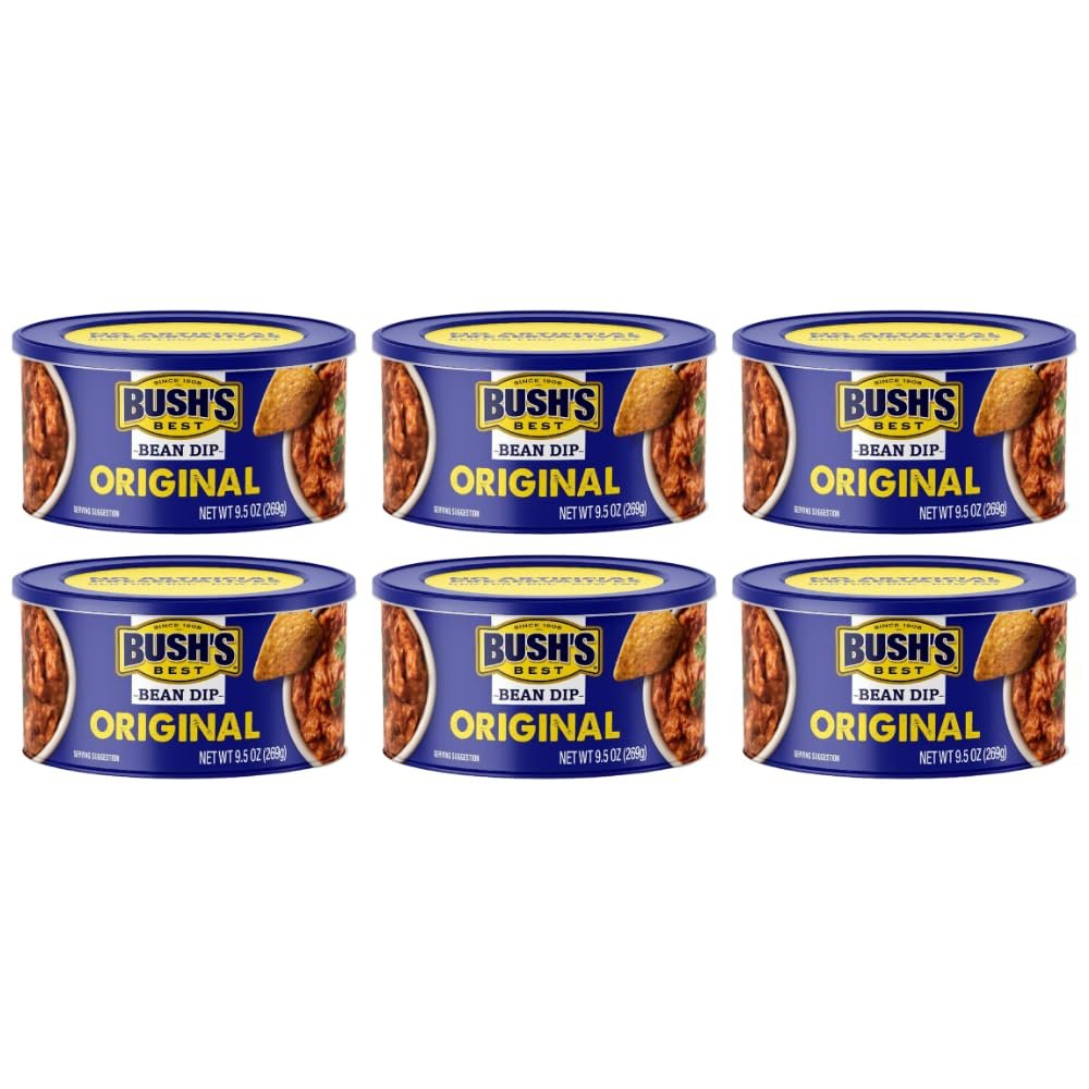 Bush's Best Bean Dip, Original, 9.5 OZ (Pack of 6)