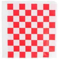 Deli Sandwich Wraps Basket Liners and Food Wrapping Liner Papers by Feronia Packaging of 10 pack (Red Checked)