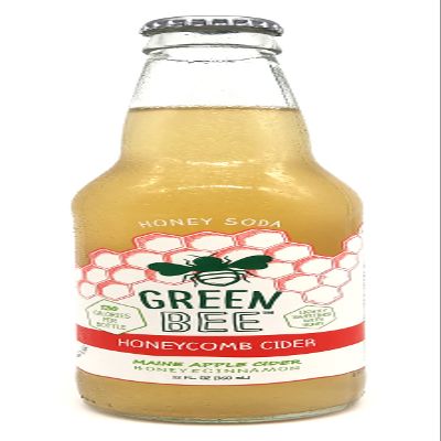 Green Bee Honey Sweetened Soda - Case of 12 (Honeycomb Cider)