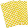Deli Sandwich Wraps Basket Liners and Food Wrapping Liner Papers by Feronia Packaging of 10 pack (Yellow Checked) view 1