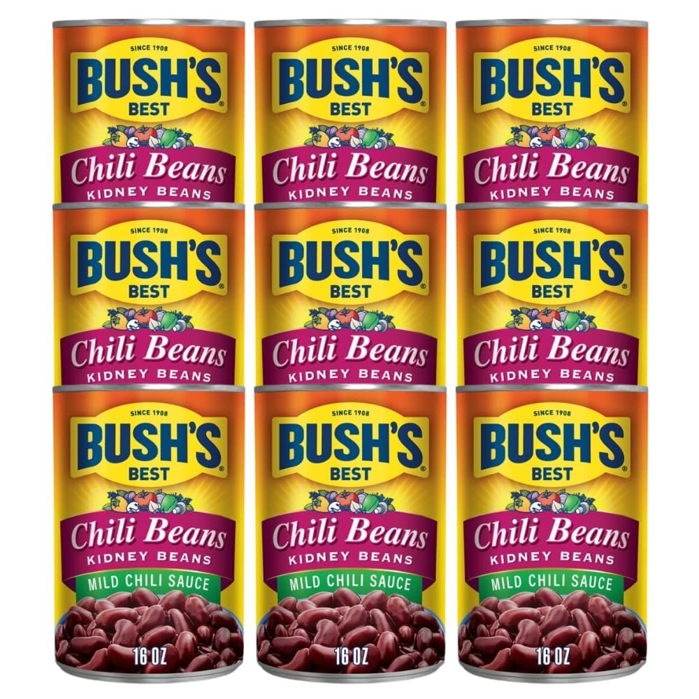 Bush Best Chili Bean Md Kidney, 16 Ounce (Pack of 9)