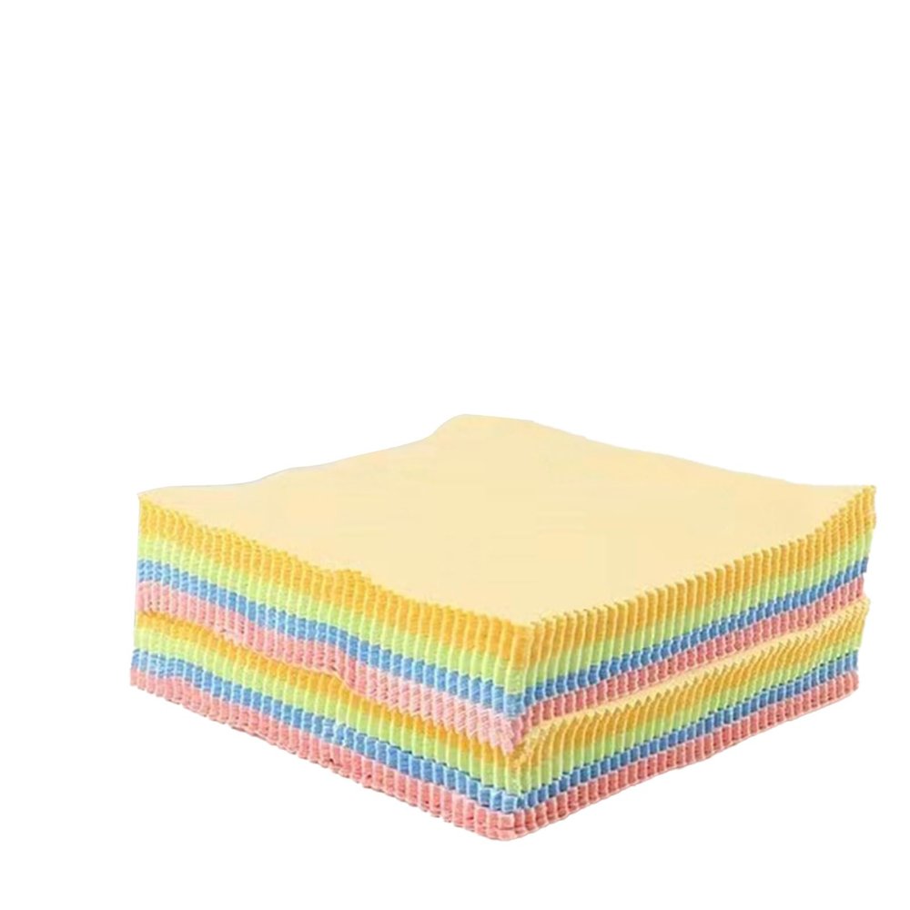 100Pcs Microfiber Cloth, 13x13cm Colorful Microfiber Cleaning Cloths Thickened Knitting Eyeglasses Cleaning Cloth, Wash Cloth for Glasses, Lenses, Electronics and Screens