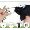 100Pcs Microfiber Cloth, 13x13cm Colorful Microfiber Cleaning Cloths Thickened Knitting Eyeglasses Cleaning Cloth, Wash Cloth for Glasses, Lenses, Electronics and Screens view 4