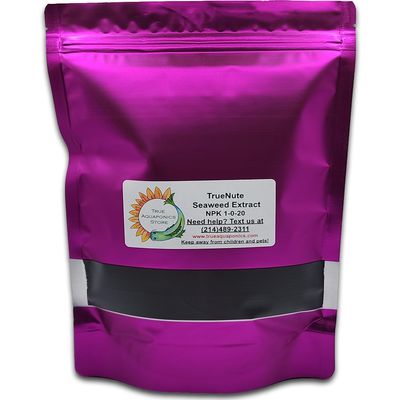 TrueNute Seaweed Extract Powder for Aquaponics, Hydroponics, Soil Drench and Foliar Spray to Correct Potassium Deficienciesand Add Micro Elements, Made from Ascophyllum Nodosum 16 Ounces