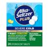 Alka-Seltzer Plus Severe Cold PowerFast Fizz Effervescent Tablets, Nighttime Cold Symptom Relief, 24 Count view 1