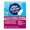 Alka-Seltzer Plus Severe,Cold & Cough Medicine for Adults,PowerFast Fizz Citrus Effervescent Tablets,Fast Relief of Headache,Sore Throat,Cough,Nasal & Sinus Congestion 24 Count, Packaging May Vary view 1