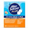 Alka-Seltzer Plus Severe, Cold & Flu Medicine, Citrus Effervescent Tablets, Nasal & Sinus Congestion, Sneezing, Runny Nose, Cough, Sore Throat 24 Count, Packaging May Vary view 1