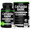 Catuaba Bark Extract 10,000mg Per Serving (120 Capsules) (Erythroxylum Catuaba) 3rd Party Tested - Drive & Stamina - Made in The USA - Gluten Free & Non-GMO - Vegan - For Men & Women - (120 Capsules) view 1