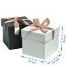 GP SUP 6 Pcs White &6 Pcs Black Gift Boxes with Lids and ribbons, Small Gift Boxes for Christmas Gift Box, New Year Gift Box (Black & White, 4x4x4 Inch) view 3