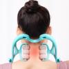 Cervical Massager Manual Shoulder and Neck Massage Multifunctional Neck Massage for Neck Pain Relief (Blue) view 1