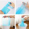 100 Pcs 4 Gallon Blue 45x60Cm Kitchen Trash Bags with Handles for Bathroom, Home and Office(100 Blue 45x60) view 3