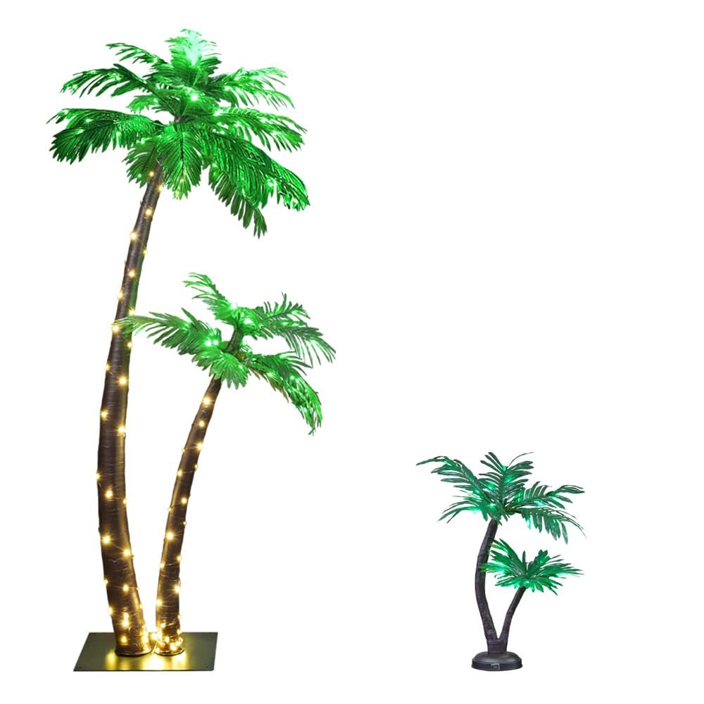 Lightshare 4FT&6FT Palm Tree + 24IN Palm Bonsai
