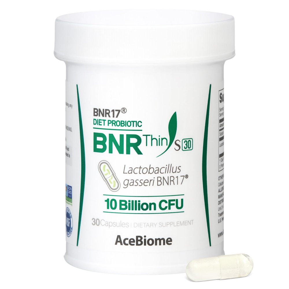 AceBiome BNRThin S30, Lactobacillus Gasseri BNR17, 10 Billion CFU Guaranteed, 30Capsules